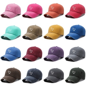 Custom Embroidered Heart Paw Vintage Washed Cotton Dad <b>Hat</b> Unisex Adjustable Casual Sports Baseball <b>Cap</b> for Pet Lovers - Product Image 3
