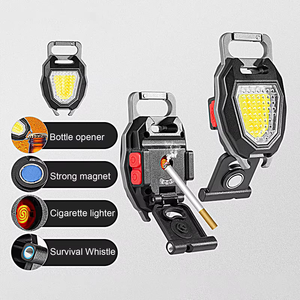 Siêu sáng mini LED Keychain đèn pin đa chức năng Pocket USB sạc Torch ánh sáng <span class=keywords><strong>COB</strong></span> làm việc ánh sáng Thuốc lá nhẹ hơn - Product Image 1