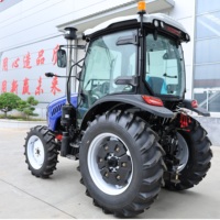 Tracteur agricole certifié CE 90 CV 4x4 avec cabine fermée, tracteur agricole à roues 90 CV 4x4 à vendre