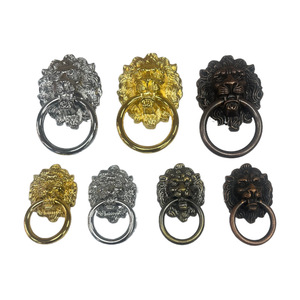 Lion Head Ring <b>Cabinet</b> Handle Zinc Alloy <b>Gold</b> Chinese Style Drawer Door Furniture Pull Medium Small Durable - Product Image 4