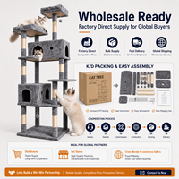 Arbre à chat OEM ODM multi-niveaux avec condo, griffoir en sisal, condo XXL en peluche pour maisons multi-chats