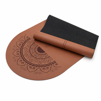 Tapete de Yoga de Caucho Natural PU Grabado con Láser, Antideslizante, Textura Premium, para Estudio, Venta al Por Mayor, Fabricante