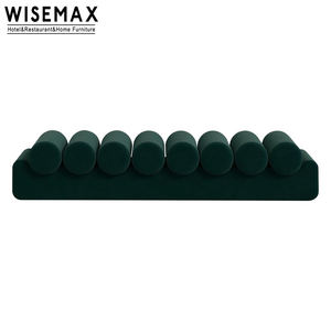 WISEMAX MUEBLES Lujo Moderno Banco de dos plazas Silla Sofás de tela de terciopelo Cama otomana larga Banco de extremo Salón de ocio Apartamento - Product Image 6
