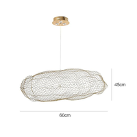 Lampe Suspendue Creative Nuage Lustre Fil De Fer Abat-Jour Nuage Pendentif Abat-Jour En Métal Pendentif Lumière Gypsophile