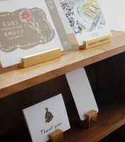 Porte-cartes en laiton de haute qualité, support de plaque nominative en métal poli pour table, décoration de bureau d'hôtel et de bureau