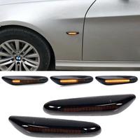 Nouveau clignotant latéral dynamique à LED ambre, Plug-and-Play, lentille fumée noire/cristal pour E46 E60 E81-E88 E90-E93