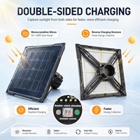 Lampe solaire de jardin extérieure de qualité supérieure, 500W, 234 LED, double face, monocristalline, télécommande, capteur radar, étanche