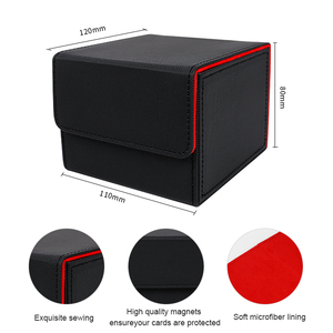 Thiết kế mới 50 + Sidewinder lật da cao cấp PU tùy chỉnh Toploader boong trường hợp cổ điển vuông gấp phong cách 5kg nhung bao bì - Product Image 5