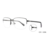 Monture de lunettes surdimensionnée en titane TTS-9089, légère, en métal fin, grande monture optique carrée pour usage quotidien