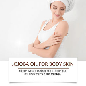 Aceite esencial de jojoba puro natural prensado en frío crudo a granel para masaje corporal de vello de piel facial para todo tipo de piel - Product Image 5