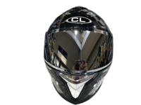 CL Nouveau casque de moto intégral pour adulte approuvé par la CCC Visière transparente Finition noire mate Ailerons remplaçables Coque ABS toutes saisons gratuite