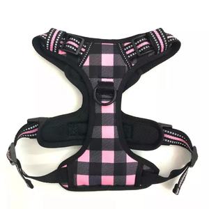 สายรัดอกสุนัขแบบตาข่ายสะท้อนแสงลายสก็อตบุผ้าโพลีเอสเตอร์คุณภาพสูงสำหรับสุนัขพันธุ์ใหญ่-เสื้อกั๊กปรับได้ - Product Image 4