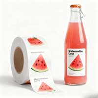 Bouteilles en Plastique Vides Imprimées avec Logo Personnalisé, avec Étiquettes d'Emballage Alimentaire Rouleau d'Autocollants pour Bouteilles de Boissons Jus de Mangue