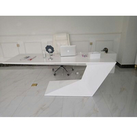 Offre Spéciale Z Forme Blanc Marbre Pierre Home Office Table Executive Desk Ordinateur pour 1 personne