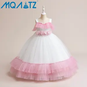 MQATZ Girls Dress Kids Children Clothing Communion Evening Party Wedding Princess Dress LP-395