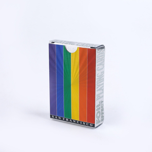 Cartas de póquer de papel de aluminio de San <span class=keywords><strong>Francisco</strong></span> de color arcoíris, parte delantera y trasera, ambos lados, fabricante de naipes de PVC impresos personalizados - Product Image 5