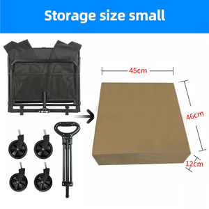 Collapsible Portable Picnic Fold Wagon Outdoor Camping Utility Folding Trolley Heavy Duty Large Capacity Wagon <strong>Cart</strong> - Product Image 2