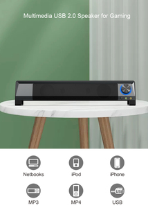 Chất lượng cao màu xanh răng thuôn dài Loa USB 2.0 với ánh sáng màu xanh Streamline Loa - Product Image 2