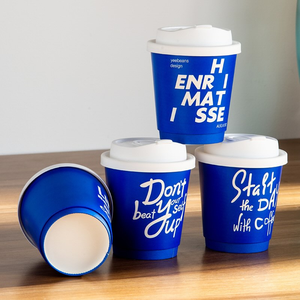 Tasse à café HALAL en <span class=keywords><strong>carton</strong></span> à emporter avec LOGO personnalisé de 6oz 8oz 12oz pour boisson chaude tasse à café jetable simple à double paroi en papier avec couvercle - Product Image 1