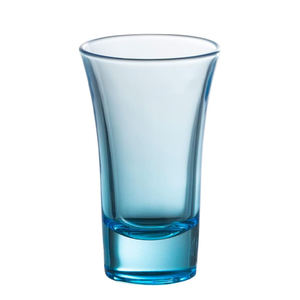 Taza de acrílico de fondo grueso irrompible reutilizable, vasos de chupito de vino de acrílico de plástico azul de grado alimenticio portátiles - Product Image 4