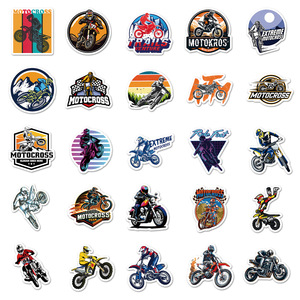 50 autocollants de <span class=keywords><strong>moto</strong></span> tout-terrain cool, style dessin animé, pour décoration de voiture, autocollants graffiti pour <span class=keywords><strong>moto</strong></span> - Product Image 3