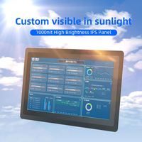 PC Panel Industri Tanpa Kipas Terintegrasi Layar Sentuh Kapasitif Proyektif 10 Titik Tahan Air IP65 Ukuran Kustom