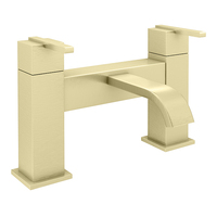 Robinetterie de bain et de douche en laiton brossé, mitigeur de baignoire cascade à double levier, robinets de remplissage pour bain et douche, robinets britanniques