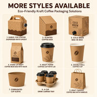 Boîte à café jetable en carton ondulé écologique personnalisée VVG, porte-boissons, conteneur pour emporter, boîte à café à emporter