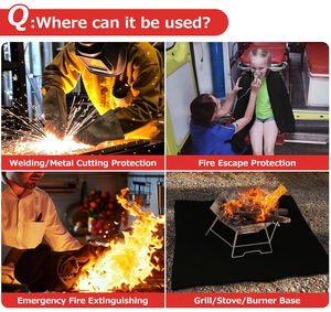 Coperta di saldatura in feltro di carbonio 3/5 // 8mm coperta ignifuga addensata ritardante di fiamma fino a 1800F tappetino per saldatura fuoco di emergenza - Product Image 3