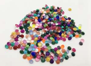 Coloré Lâche Verre Diamants Moka AB Forme Ronde Strass Accessoire pour DIY Anneau Boucles D'oreilles Épingle À Cheveux <span class=keywords><strong>Chaussures</strong></span> et Sacs - Product Image 6