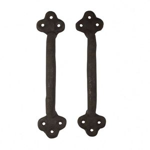 Poignées de portail WEKIS en fonte massive de 9 pouces, robustes, d'inspiration vintage, style ferme rustique, pour porte de grange moderne, pour extérieur, grande taille - Product Image 1