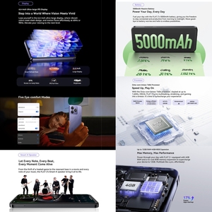 Giá cả hợp lý 6.6 inch doke OS 4.0 Android 14 Blackview oscal Flat 2 4GB + 256GB Octa core 4 gam điện thoại di động - Product Image 5