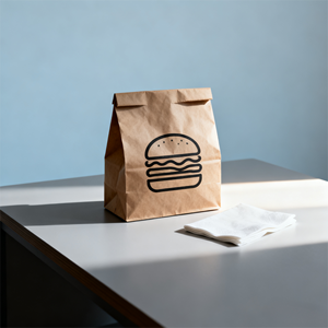 Sac en carton kraft biodégradable résistant à la graisse, pour hamburger, sushi, à emporter, logo personnalisé, brun, emballage écologique pour la restauration rapide, 8 - Product Image 1