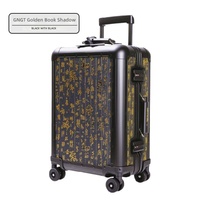 Nouvelle valise spinner en alliage d'aluminium-magnésium de style chinois, 20 pouces, bagage à main, avec serrure TSA, respirante, imperméable et antibactérienne