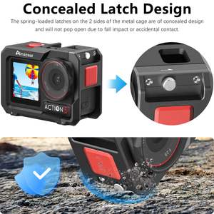 กรอบโลหะ Amazear สำหรับ DJI Osmo Action 3/4/5 Pro  โครงป้องกันอะลูมิเนียมอัลลอยด์  พร้อมฐาน Cold Shoe และเกลียวขนาด 1/4 - Product Image 2