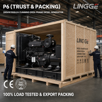 Groupe électrogène diesel à châssis ouvert 280 kW 350 kVA, moteur Cummings, triphasé 400 V 50 Hz, pour service continu et alimentation de secours