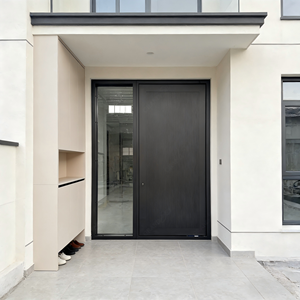 Puertas de <span class=keywords><strong>Entrada</strong></span> de Aluminio de Estilo Moderno en Colores Personalizados, Puertas Exteriores Económicas, <span class=keywords><strong>Puerta</strong></span> Pivotante Sólida para <span class=keywords><strong>Entrada</strong></span> Principal de Villa - Product Image 2