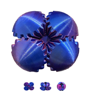 3D-Gedruckter Mehrteiliger Zahnrad-Ball-Spin-Würfel, Farbenfrohes Angstlösendes Fidget-Spielzeug für Erwachsene und Kinder, Neuartiges Scherzartikel-Spielzeug - Product Image 1