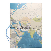 Set de Identificación para Viajes, Porta Pasaporte Tridimensional de PVC y Funda Protectora con Diseño Impreso en Relieve para Boletos de Avión y Uso Diario