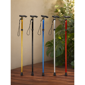 Canne de marche pliable et réglable en quatre sections, bâton de marche portable pour personnes âgées - Product Image 3