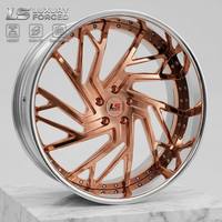 Juego de 2 Ruedas Forjadas Ose Gold Chrome de 18-24 Pulgadas, Cóncavas y Profundas, Llantas de Aleación Personalizadas para Sedán Deportivo de Lujo Alemán, Ajuste para el Mercado de Repuestos