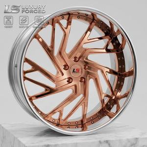 Juego de 2 Ruedas Forjadas Ose Gold Chrome de 18-24 Pulgadas, Cóncavas y Profundas, Llantas de Aleación Personalizadas para Sedán Deportivo de Lujo Alemán, Ajuste para el Mercado de Repuestos - Product Image 1