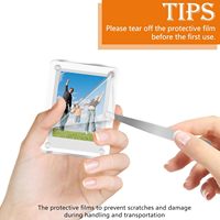 Cadre photo magnétique pour réfrigérateur en acrylique personnalisable, forme carrée, taille moyenne, haute clarté, transparent, durable
