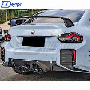 Juego de difusor trasero de fibra de carbono seco estilo escape Gatling para BMW M2 G87 2023-2025 - Product Image 3