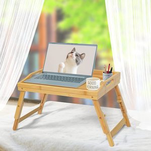 <span class=keywords><strong>Plateau</strong></span> de petit-déjeuner pliable en bambou portable, table pour ordinateur portable, table pour <span class=keywords><strong>manger</strong></span> et travailler sur le canapé, <span class=keywords><strong>plateau</strong></span> de service en bois - Product Image 4