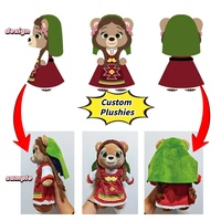 Jouets en peluche doux fabriqués par le fabricant, faible MOQ, personnalisables, animaux en peluche à haute réductibilité, sacs en peluche uniques, super doux, en maille
