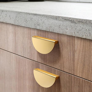 Modern and Simple Semi-circular Aluminum Alloy Paired <b>Black</b> Handle - Product Image 2