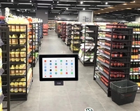 Kiosque de vérification des prix Android 10,1 pouces avec scanner de code-barres et de code QR, montage mural, vérificateur de prix pour supermarché