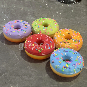 Frutas Tropicales Redondas de 3.3 Pulgadas, 9 Piezas, Donuts Coloridos, Exhibición de Alimentos Artificiales, Pan Azul Matcha, Accesorios de Decoración, Video ASMR - Product Image 4