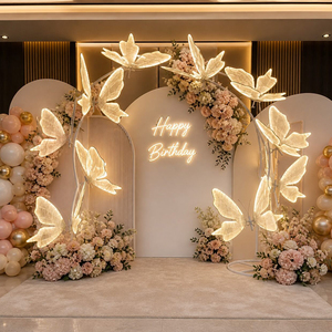 Decorazioni <span class=keywords><strong>per</strong></span> Feste, Luci LED a Forma di Farfalla, Arco e Sfondo a LED <span class=keywords><strong>per</strong></span> Decorazioni Matrimoniali e da Giardino - Product Image 1